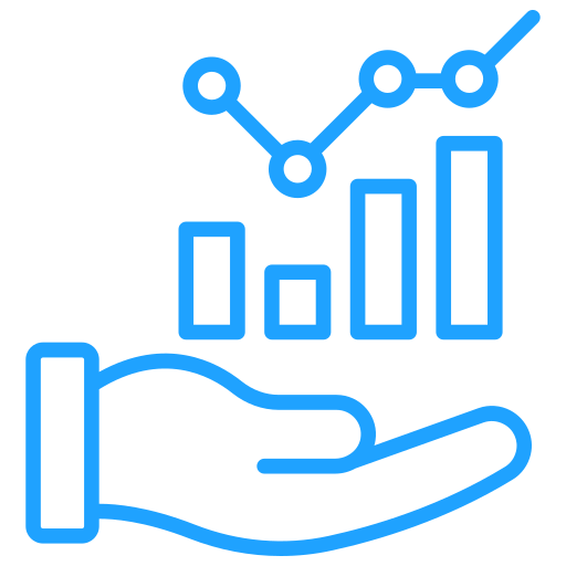 A graphic icon representing data analysis