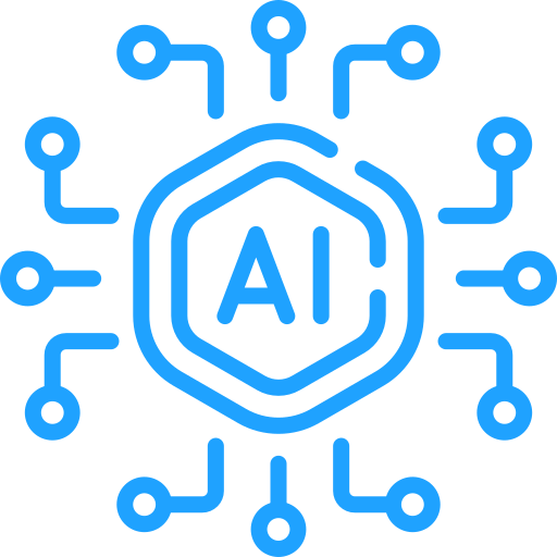 An icon representing Artificial Intelligence (AI)