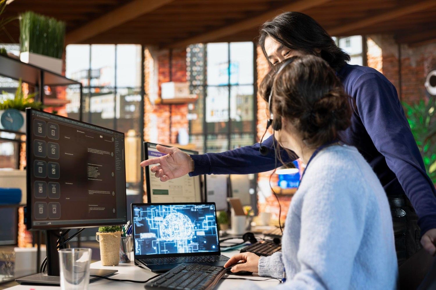 Support agents using AI tools